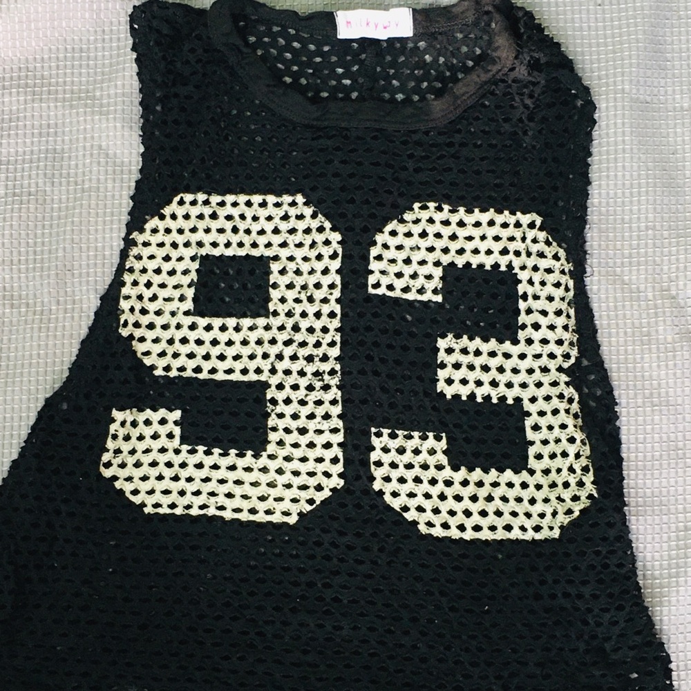 Black netted 93 shirt